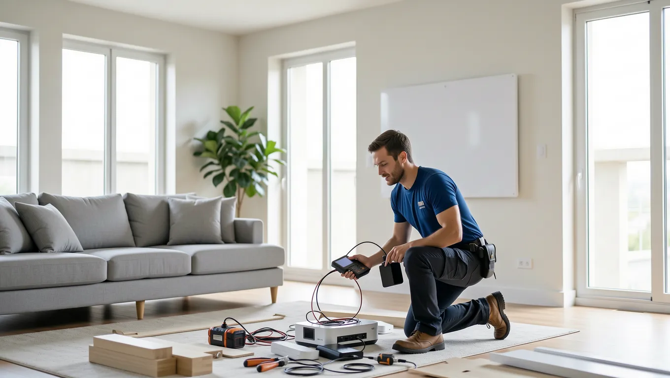 Professional installing smart home technology as part of best personal loans online use cases