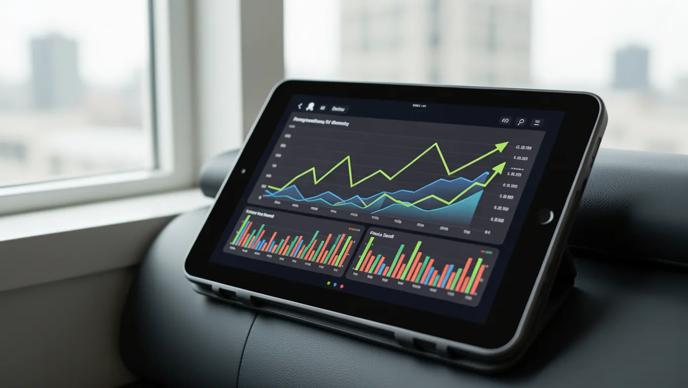 Digital financial dashboard displaying data for finding the best unsecured personal loans online.