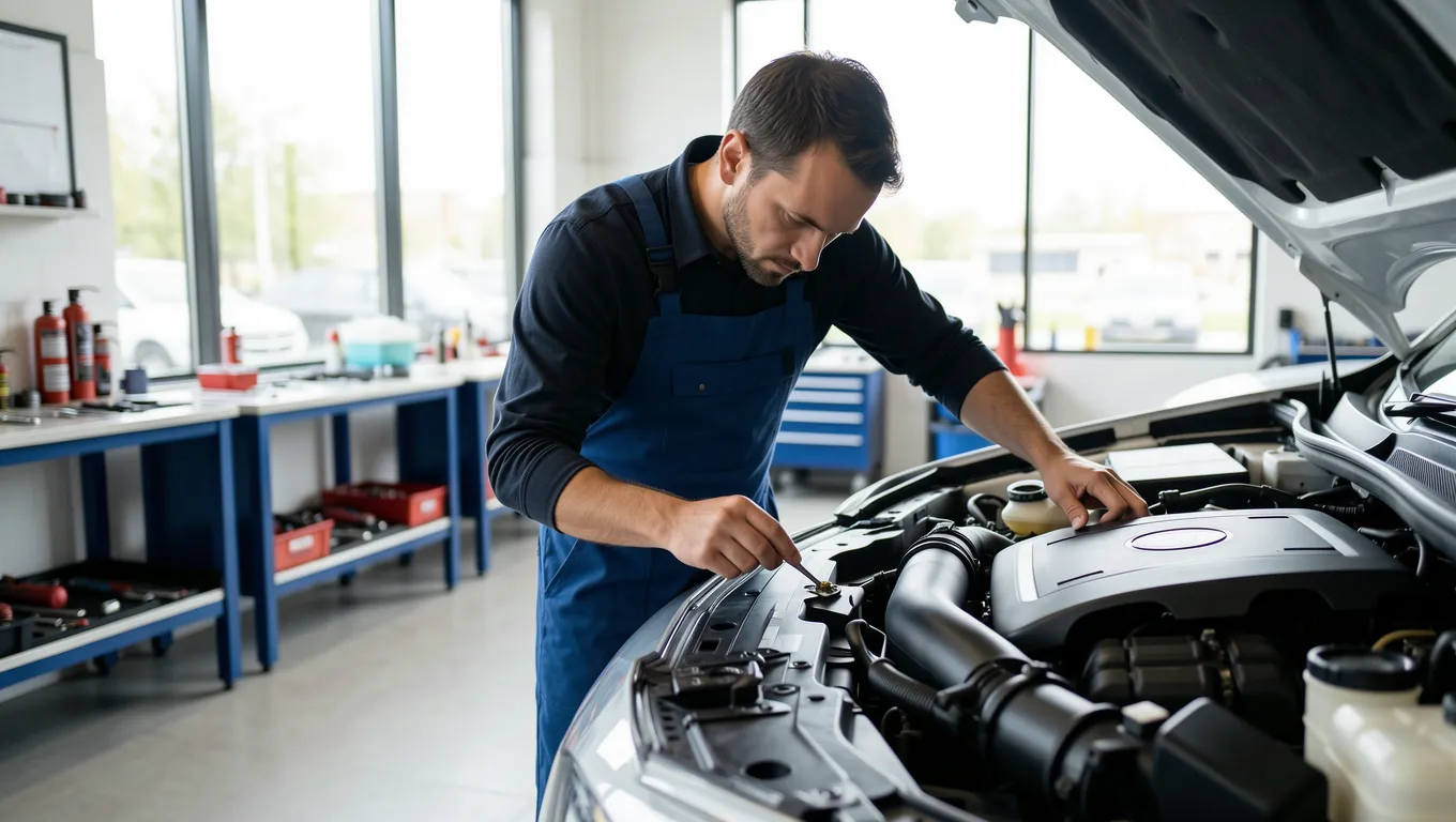 Mechanic repairing a vehicle, a common use for emergency personal loans instant.