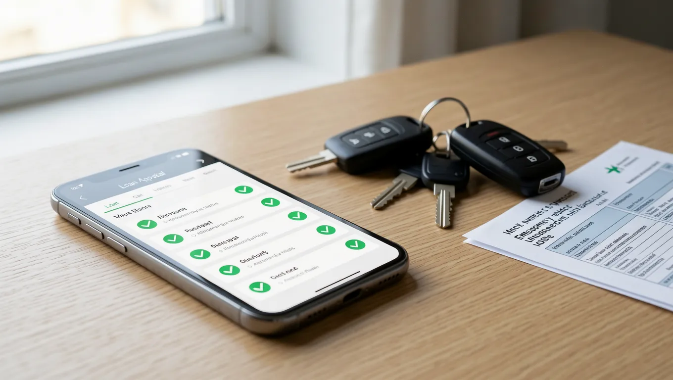 Smartphone showing fast personal loans no credit check approval interface in 2026