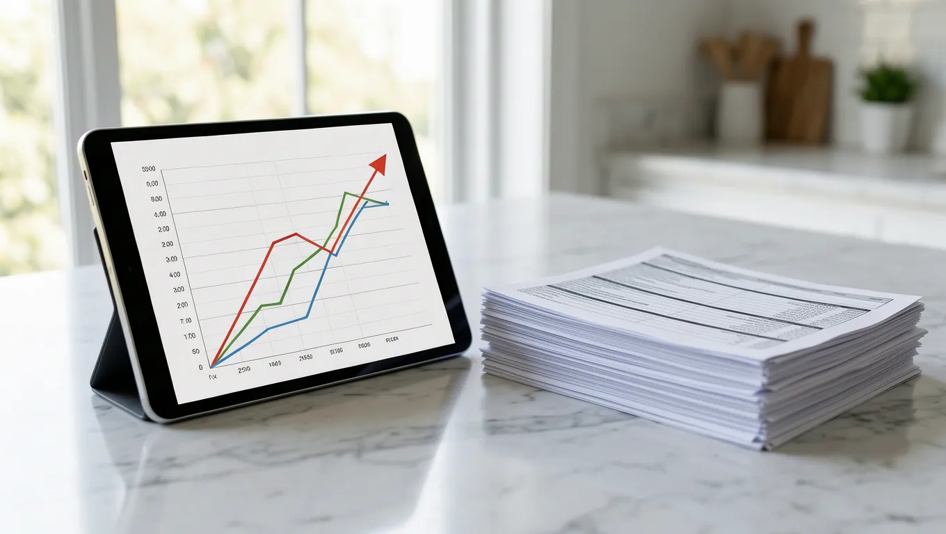 A digital tablet showing a credit score dashboard for personal loans for bad credit no collateral.