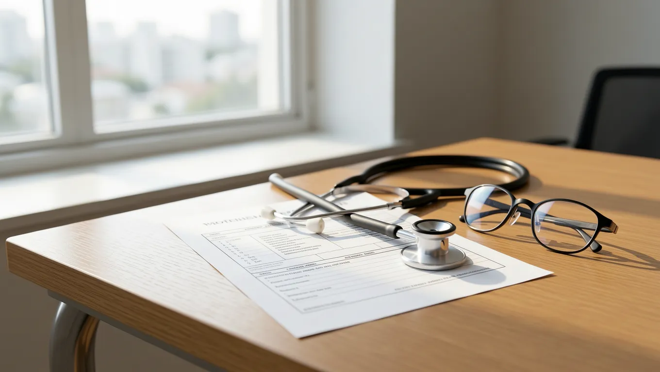 Medical billing statement near a stethoscope representing personal loans for medical bills