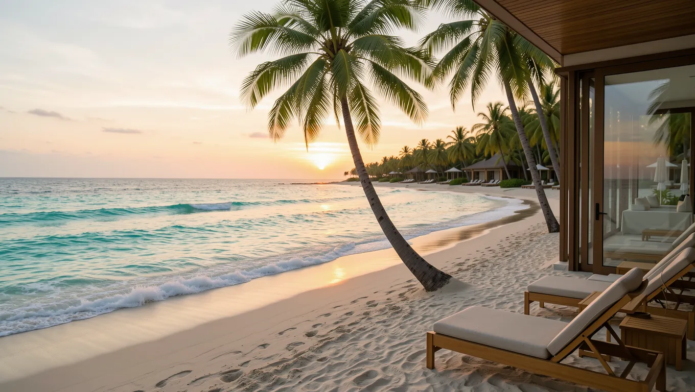 A beautiful tropical beach setting representing personal loans for vacation needs