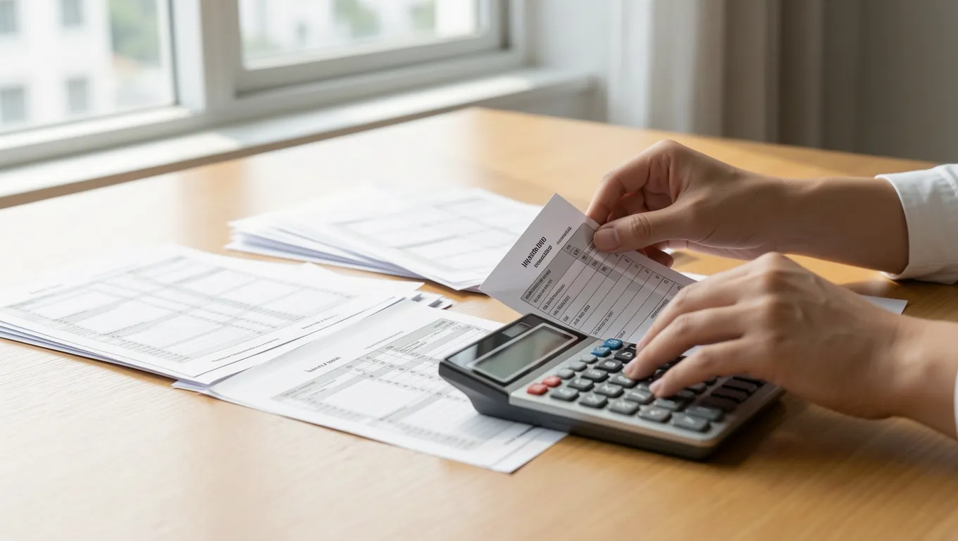Person organizing paperwork for an unsecured loans application
