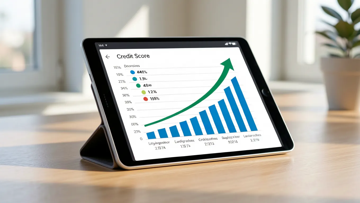 An overview of a digital credit score dashboard for unsecured personal loans bad credit